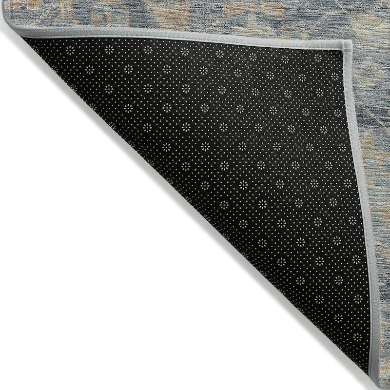 Machine Washable Indoor/ Outdoor Vintage Traditional Chantille Rug