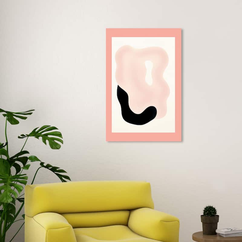 Wynwood Studio Canvas Abstract Deflated Balloon Pink and Light Pink Modern & Contemporary Wall Art Canvas Print