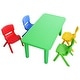 preview thumbnail 3 of 7, Costway Kids Plastic Table and 4 Chairs Set Colorful Play School Home