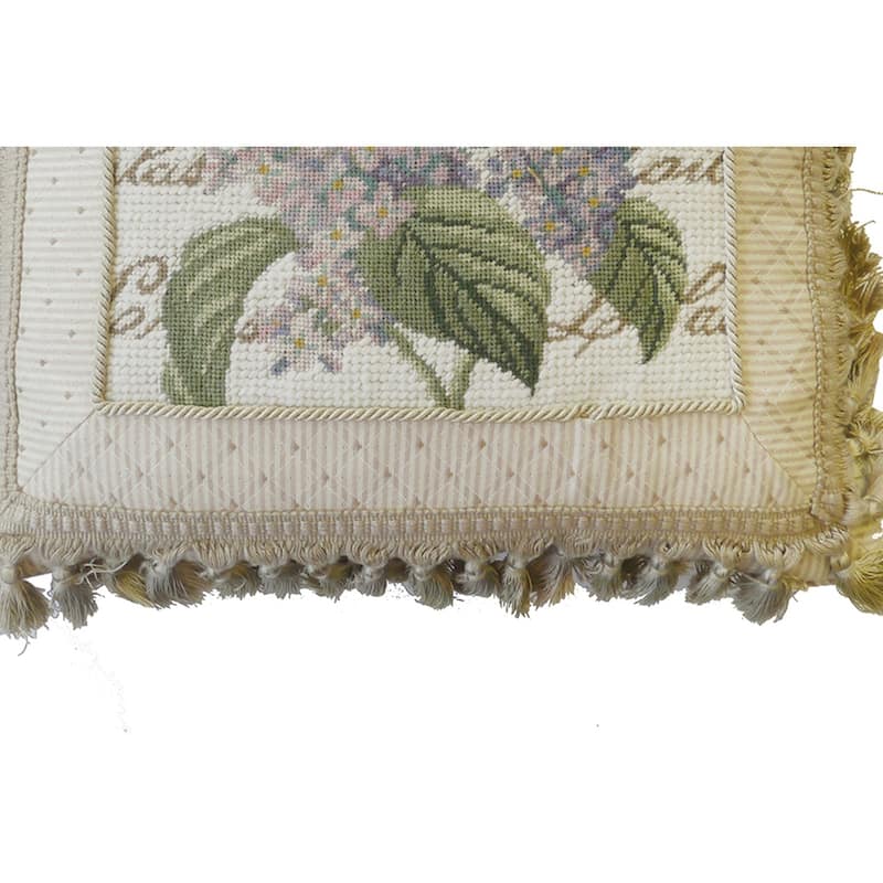 16" x 16" High End Lilacs Needlepoint Pillow