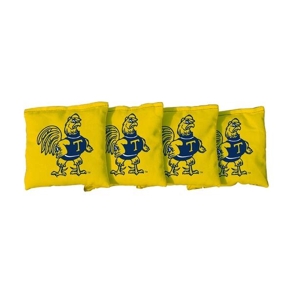 slide 2 of 3, Trinity Bantams Cornhole Bags Yellow All-Weather Resin Filled