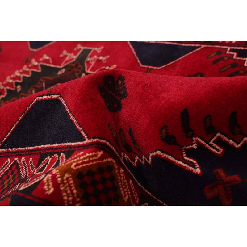 ECARPETGALLERY Hand-knotted Teimani Red Wool Rug - 3'7 x 6'8