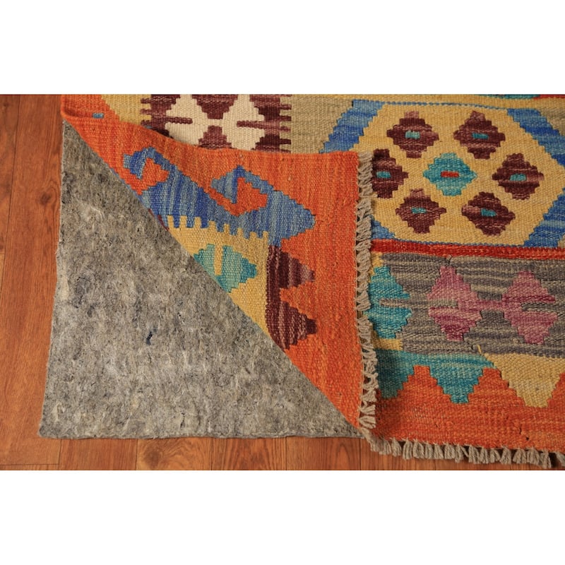All-Over Kilim Oriental Area Rug Handmade Wool Carpet - 8'5"x 11'2"