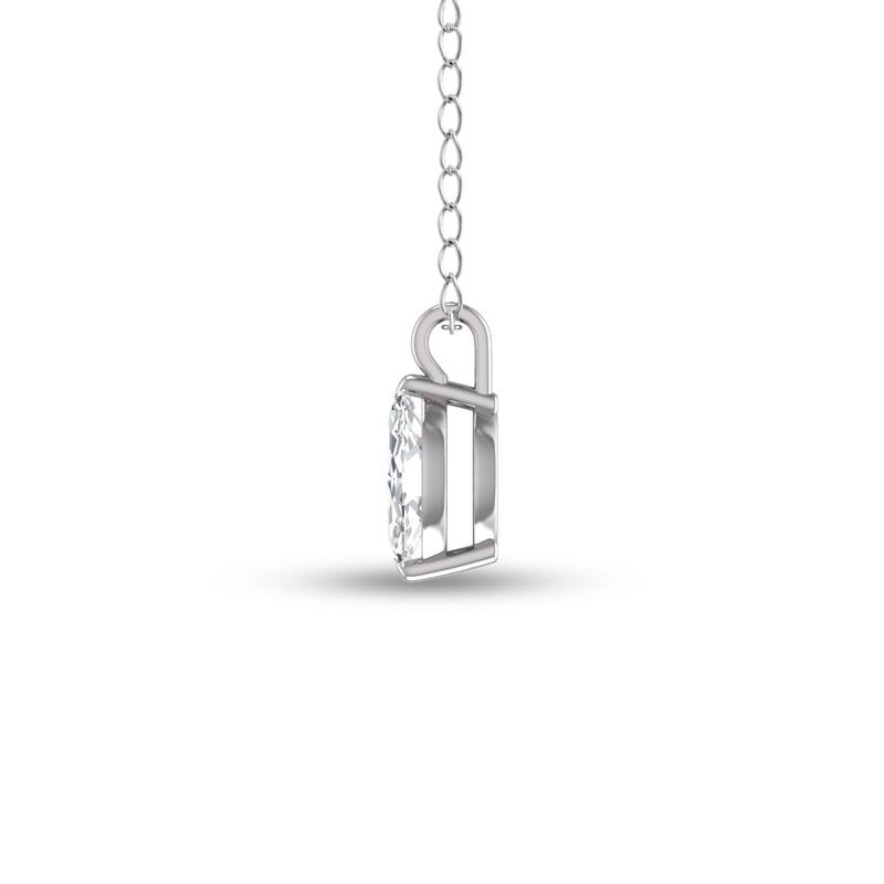 Marquee Lab Grown 1/2 Carat Marquise Solitaire Diamond Pendant in 14K White Gold