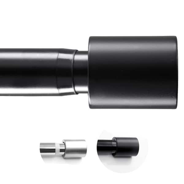 slide 2 of 16, Deconovo 1 Inch Adjustable Curtain Rods for Window Steel Tube 1PC-30 to 48 - Black