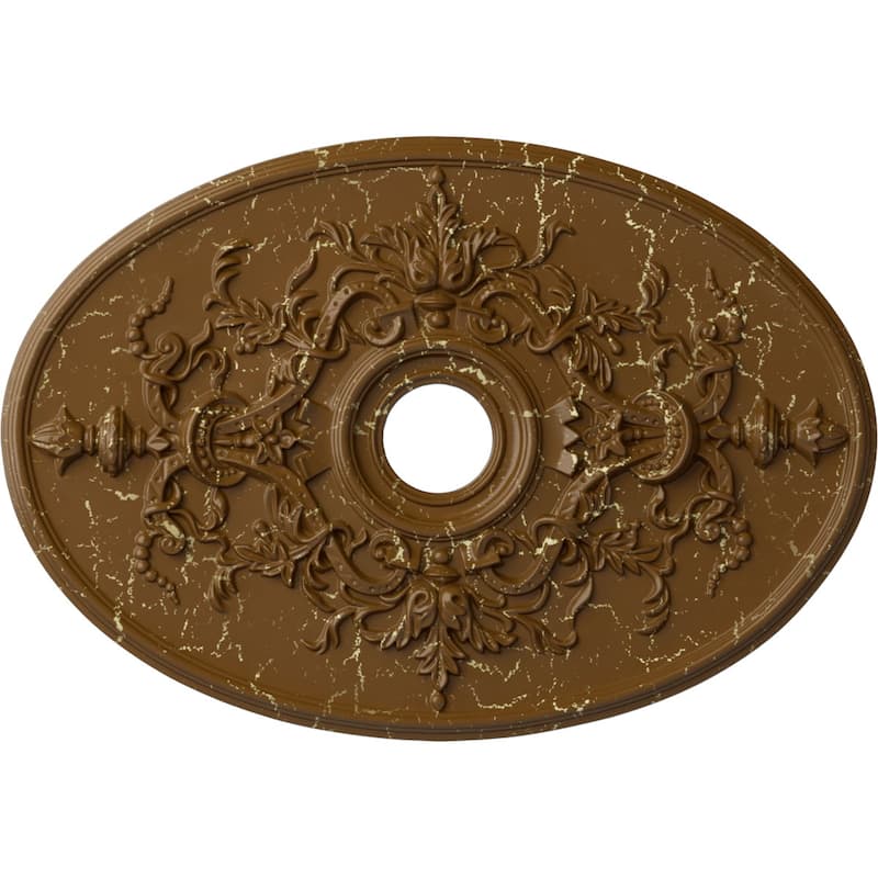 30 3/4"W x 21/14"H x 3 7/8"ID x 1 5/8"P Alexa Ceiling Medallion