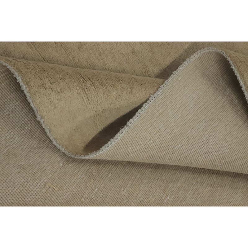 Vegetable Dye Solid Gabbeh Modern Area Rug Handmade Wool Carpet - 13' 1'' X 9' 11''