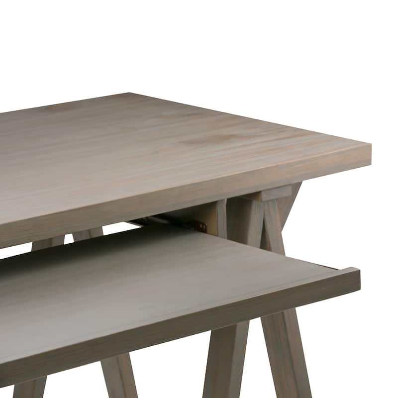 WYNDENHALL Hawkins SOLID WOOD Modern Industrial Writing Office Desk