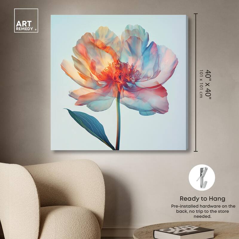 Peony Phases Canvas by Art Remedy, Gallery Wrapped