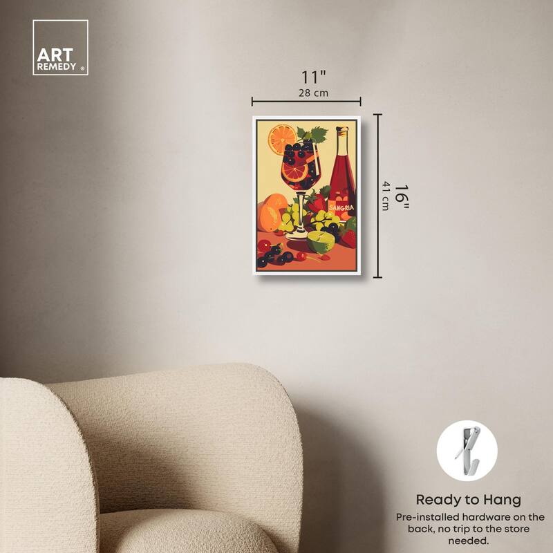 Sangria Drink Canvas by Art Remedy