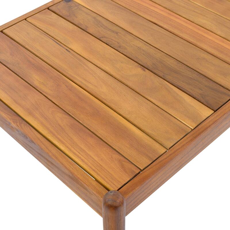 Christopher Knight Home - Monteria Outdoor 39.17" Rectangular Acacia Wood Coffee Table, Slatted Tabletop & Low-Profile Design