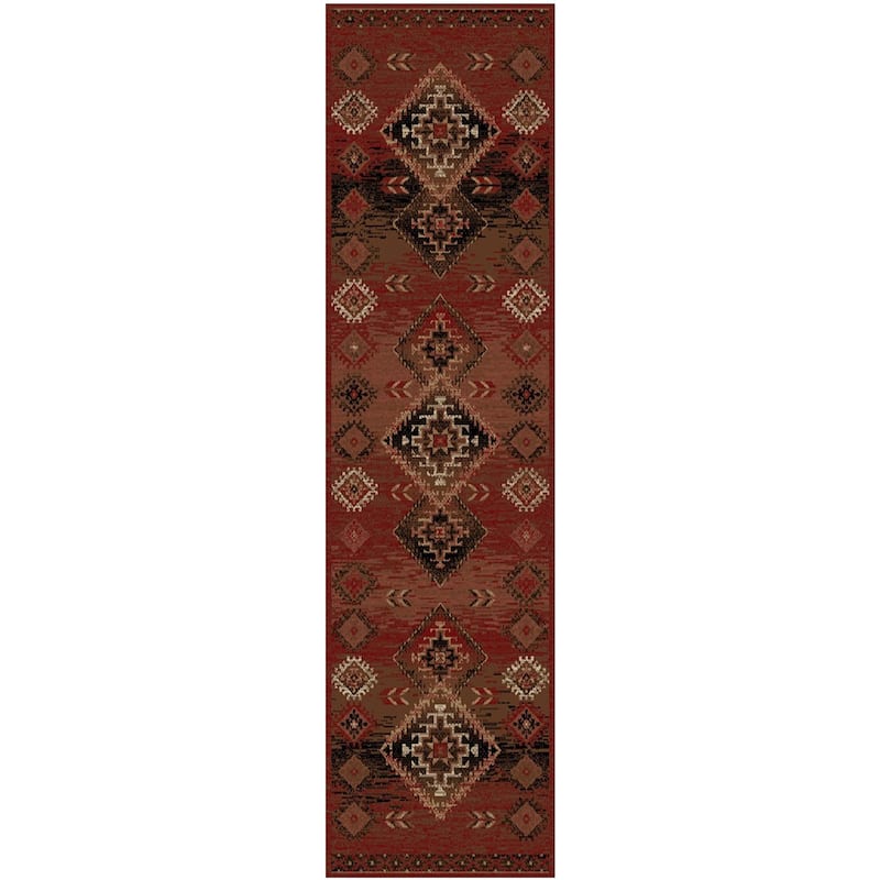 American Destination Phoenix Southwest Lodge Area Rug - 2'3"x7'7" - Red