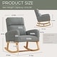 preview thumbnail 60 of 83, HOMYKA 28" Wide Rocking Chair for Nursery with Solid Wood Leg Set of 2