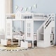 preview thumbnail 4 of 37, Impression & Beautiful Full-Over-Full Bunk Bed with Changeable Table,Elegant Children Bed