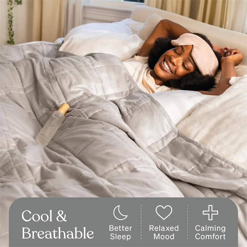 Cool Cotton Weighted Blanket - 12lb Throw