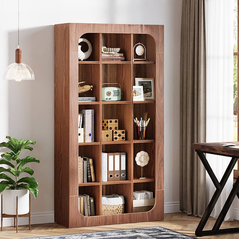 70.8-Inch Tall Cube Bookcase Bookshelf for Living Room