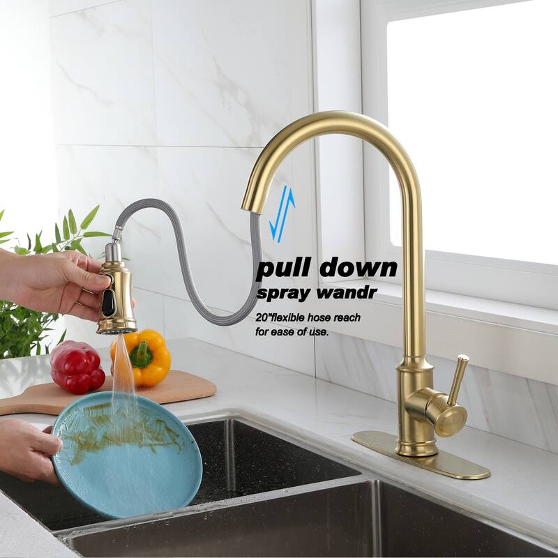 Touch Pull Down Sprayer Kitchen Faucet Pull Down Sprayer - 16.53*8.66*8.07