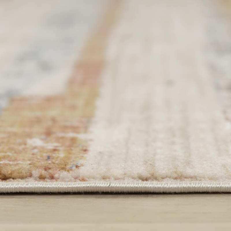 Alora Decor Poppy Transitional Natural Polyester/Polypropylene Area Rug