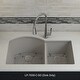 preview thumbnail 2 of 6, 32 Inch Lexicon Platinum Quartz Composite Drop-in Undermount Galaxy Concrete Kitchen Sink LP-7030-C-SO