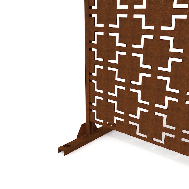 Outdoor Free Standing Metal Privacy Screen