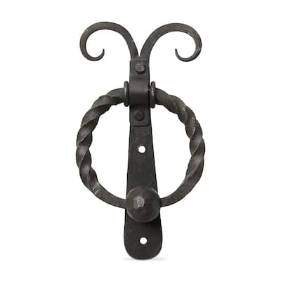 Mariposa Black Iron Forged Door Knocker - Summer Wall Art, 0.5 in H x 7.5 in L x 1 in W, Easy to Clean