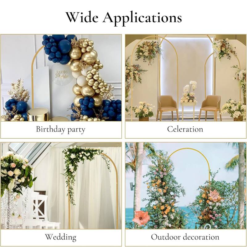Metal Wedding Arch Backdrop Stand for Ceremony Birthday Party
