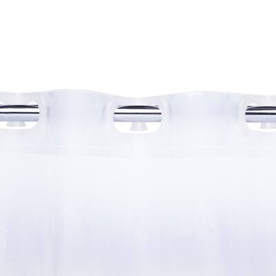 Kenney FlexHook Medium Weight PEVA Shower Curtain Liner, 71" W x 74" H