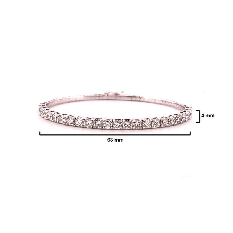 Kabella 14kt Gold Diamond Flexible Bangle (over 4 cts tw)