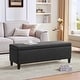 preview thumbnail 2 of 17, 50.3" x 17.50" x 18" Upholstered Rectangular Storage Ottoman-Faux Leather