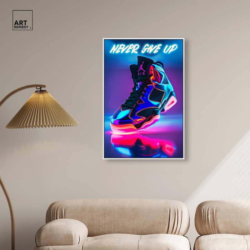 Cool Glow Sneaker Hype Canvas by Art Remedy