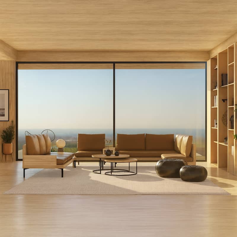 ECARPETGALLERY Hand Woven Looma Cream Wool Rug - 8'9 x 11'9