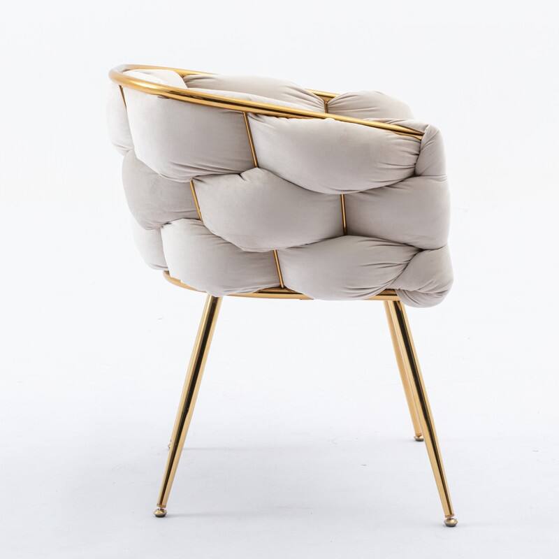 Set of 2 Velvet Accent Chairs - Modern Stool for Bedroom Dresser, Vanity, and Seating