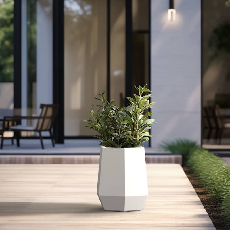 Tall Concrete Geometric Plant Pots / Large Indoor and Outdoor flower Planters