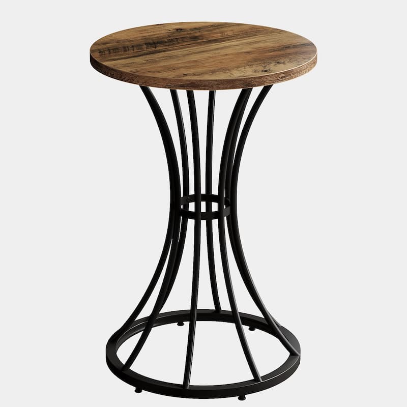 Round Bar Table for 2, 37.4" H Cocktail Table, Coffee Pub Stand