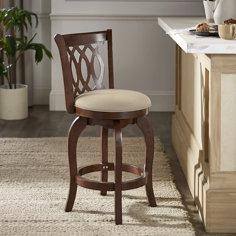Verona Swivel 24-inch Counter Height Stool by iNSPIRE Q Classic