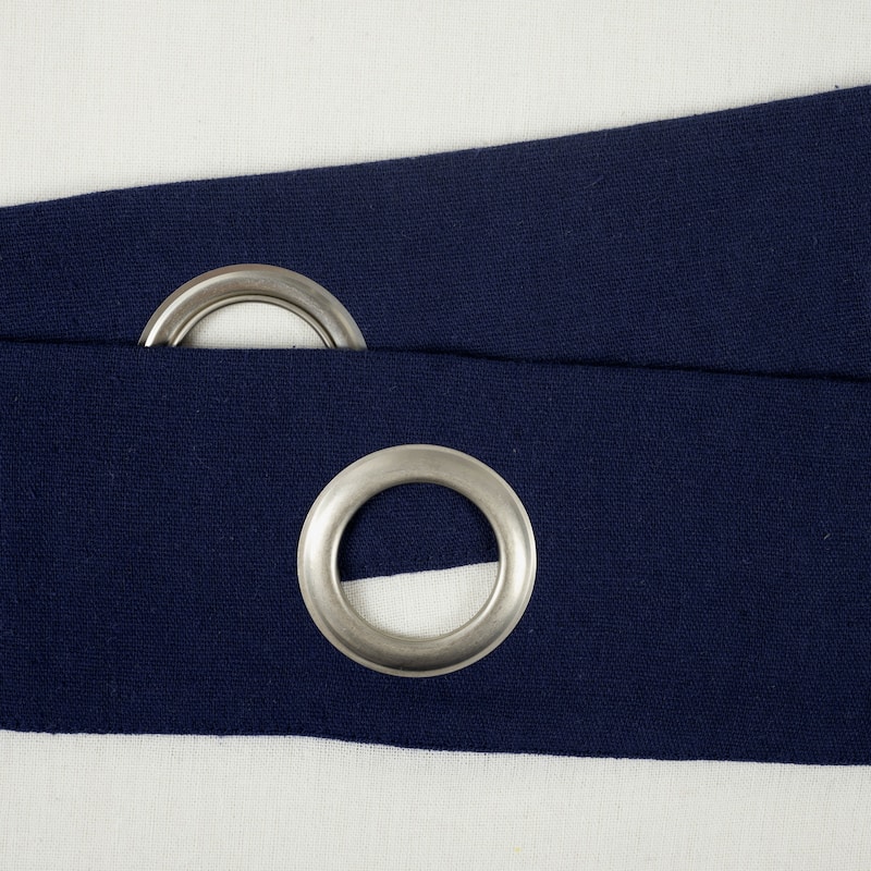 Lush Decor Faux Linen Grommet Colorblock Window Curtain Single Panel - 84" x 40"
