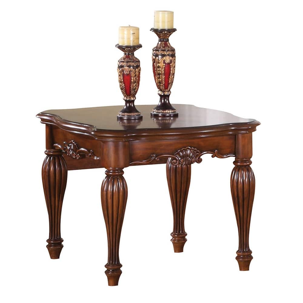 Destiny Cherry End Table with Turned Fluted Leg