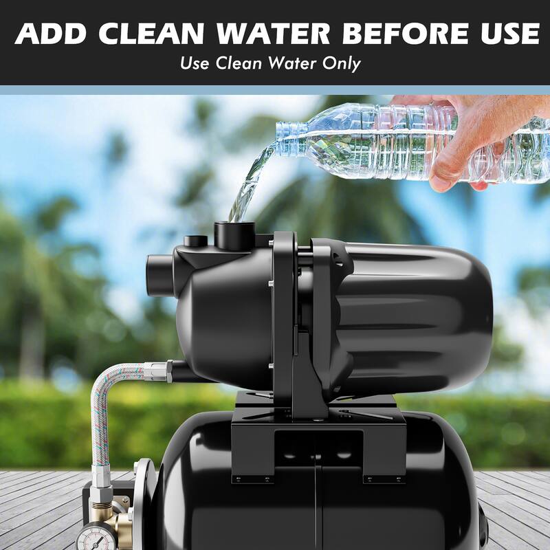 Gymax 1.6 HP Shallow Well Pump 1000 GPH 164 FT Stainless Steel Garden
