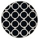 preview thumbnail 27 of 68, SAFAVIEH Handmade Cambridge Arah Modern Moroccan Wool Rug 6' Round - Black/Ivory - Round