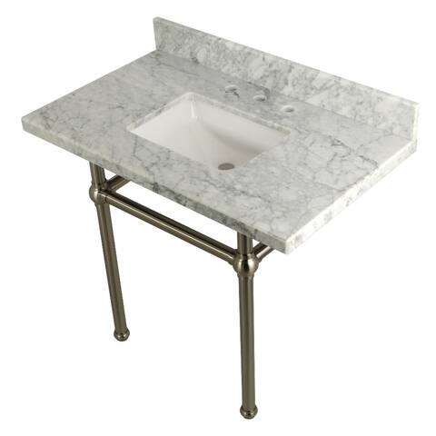 Kingston Brass Templeton 36" Wall Mounted Marble Lavatory Console with