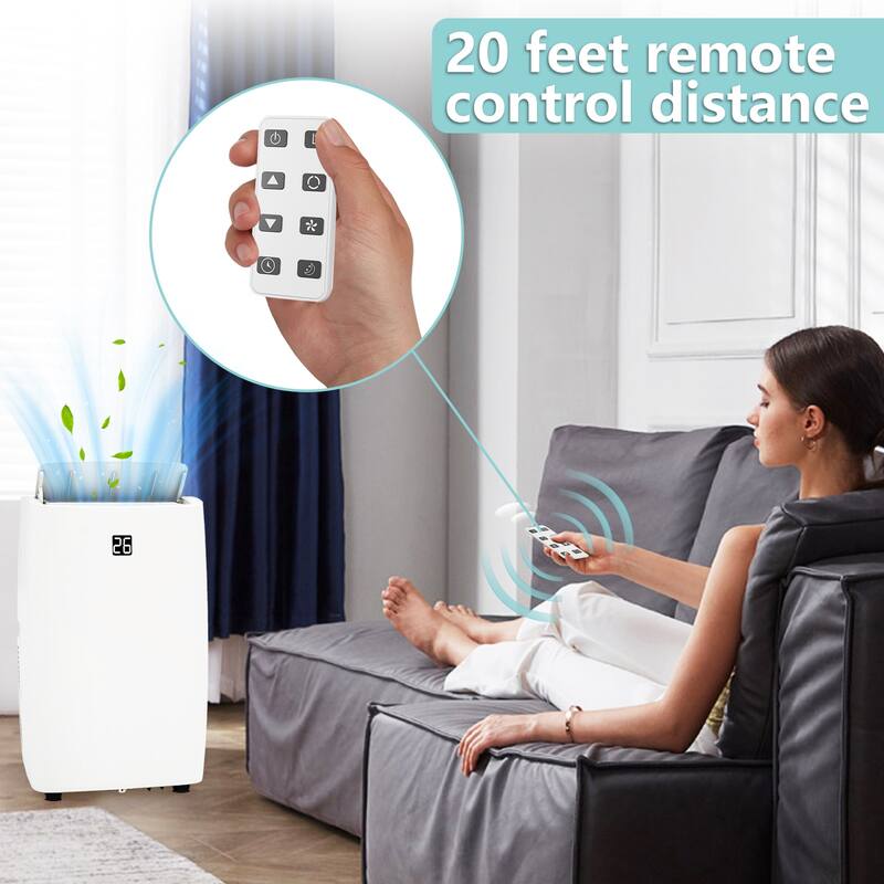 12000Btu Portable Air Conditioner, Cools Rooms up to 550 sq. ft