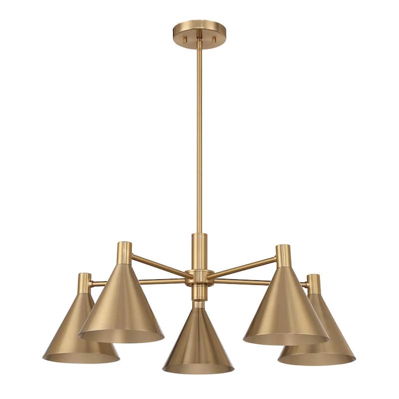 Pharos 5-Light Chandelier in Noble Brass by Breegan Jane - Noble Brass