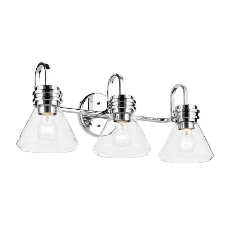 Kichler Lighting Farum 26" 3-Light Vanity Light with Clear Glass in Chrome