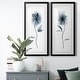 preview thumbnail 4 of 7, Indigo Floral I-Premium Gallery Framed Print - Ready to Hang