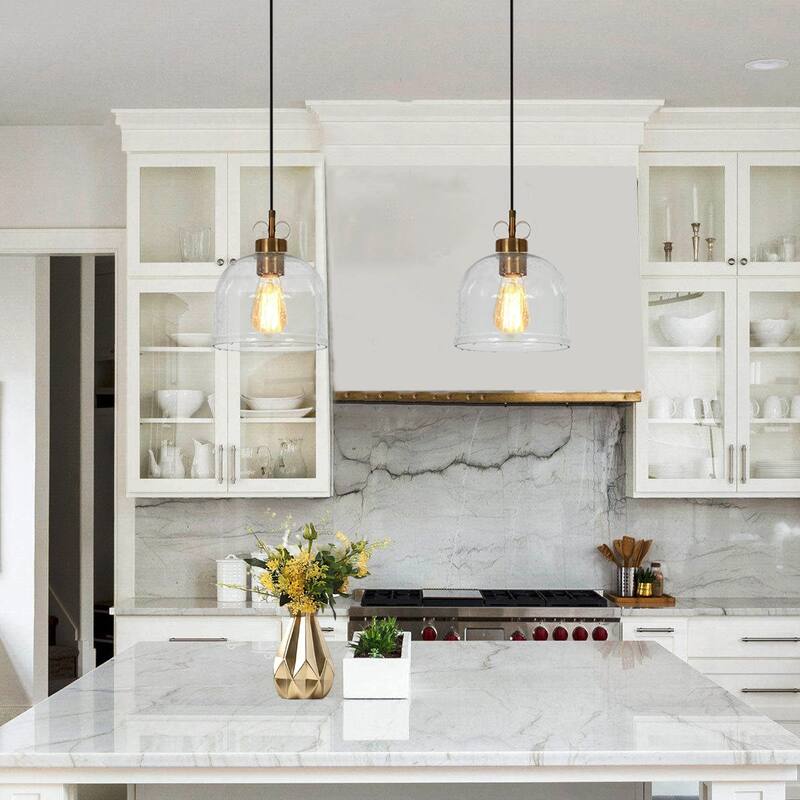 Modern Raindrop Seeded Glass Mini Pendant Lights DIY High-end Pendant Ceiling Lighs - Clear