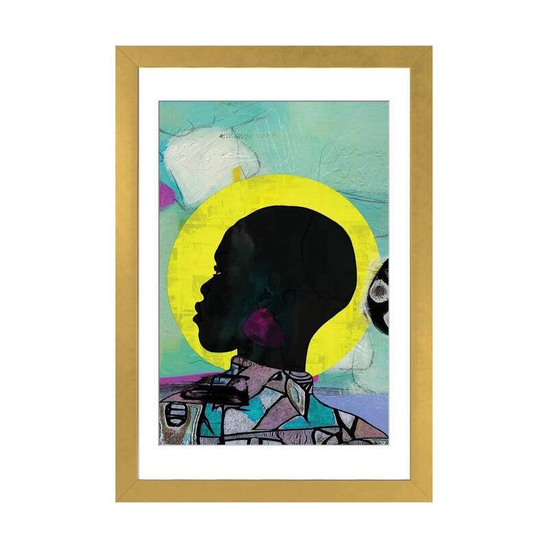 iCanvas "Shes The Sun II" by Nikki Chu - Gold - 24x16x1