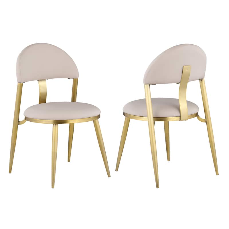 Somette Kona Marbleized Dining Set with Taupe and Gold Chairs