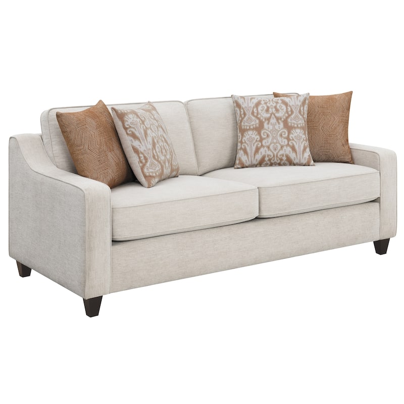 Mahaffey Beige 3-Piece Cushion Back Living Room Set