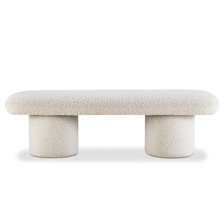 Poly & Bark Este Bench - Boucle Mid Century Modern