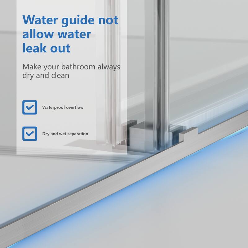 Frameless Double Sliding Shower Door
